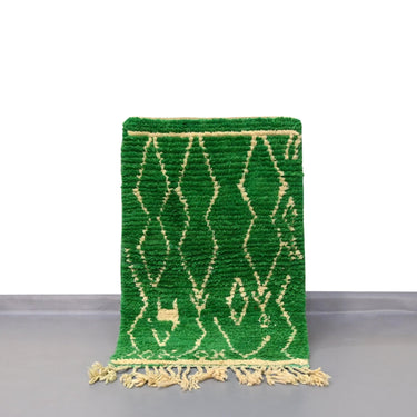 Bohemian Green Moroccan Small Rug 2.1 x 3.4 Feet / 65 x 105 cm - Ettilux Home
